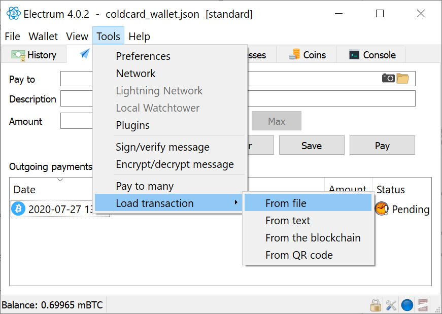 Load Transaction